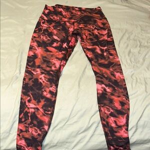 Pink and Black Lululemon Leggings